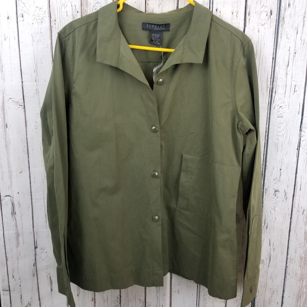 Express World Brand Olive Green Top